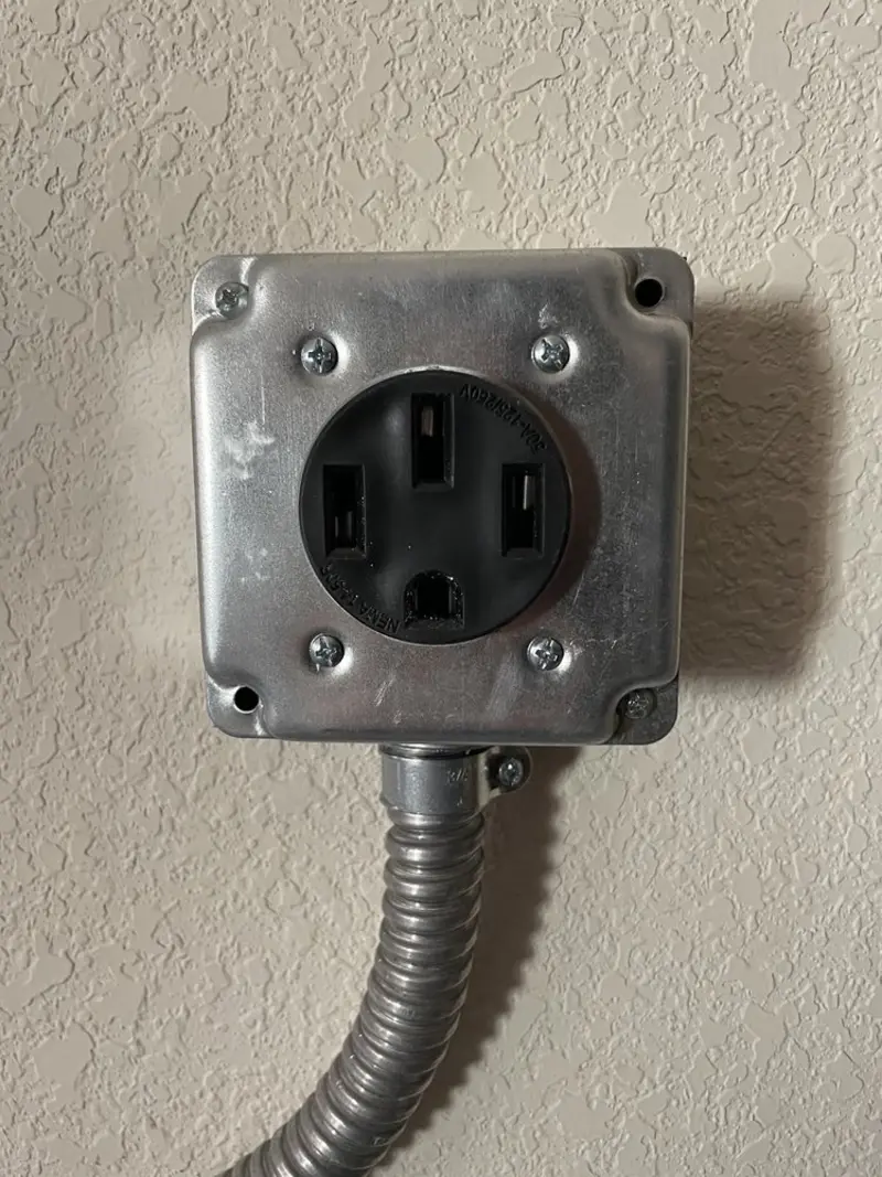 NEMA 14-50 outlet installed for Electrical Panel Upgrade in Rancho Calaveras